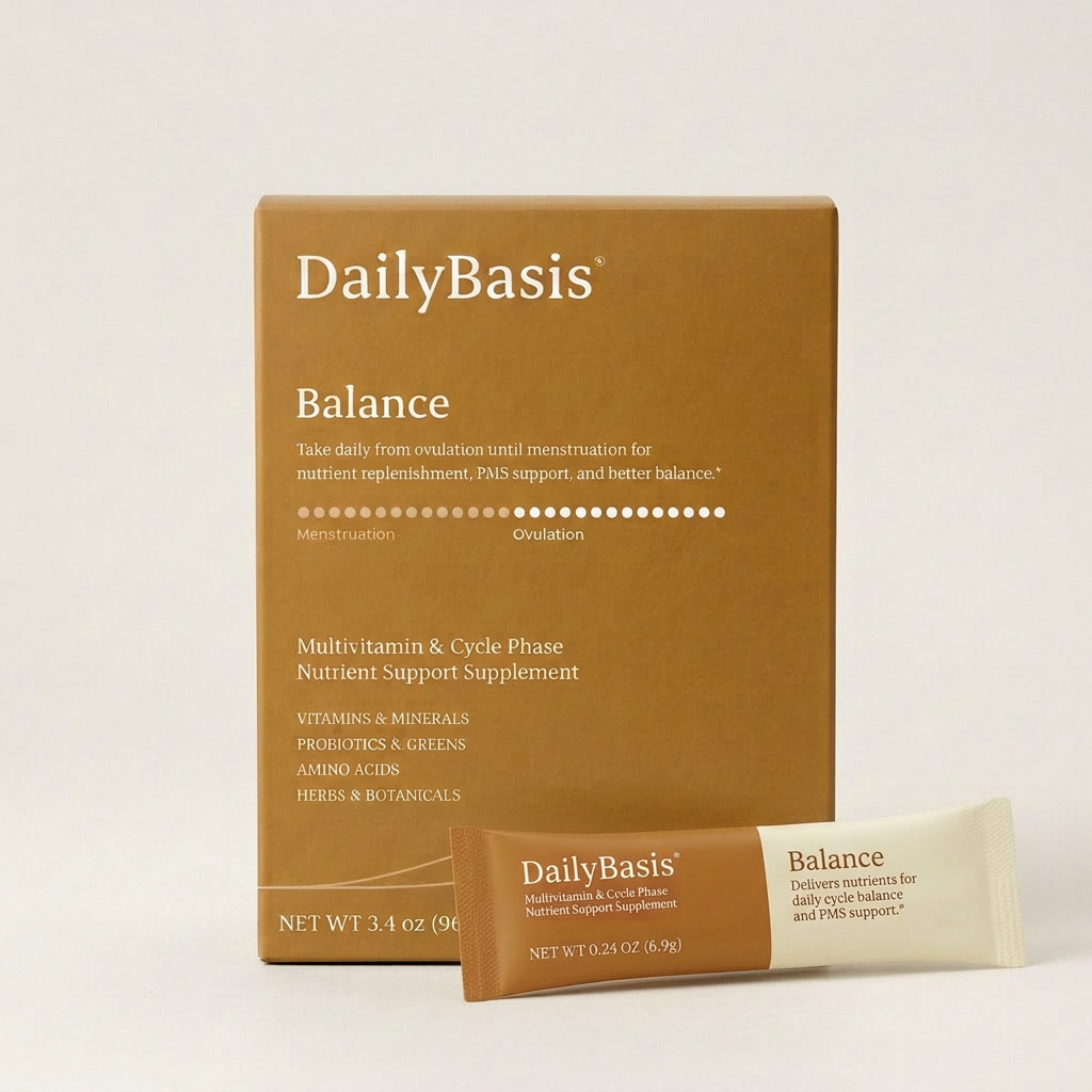 DailyBasis Cycle Routine Balance supplement box front view