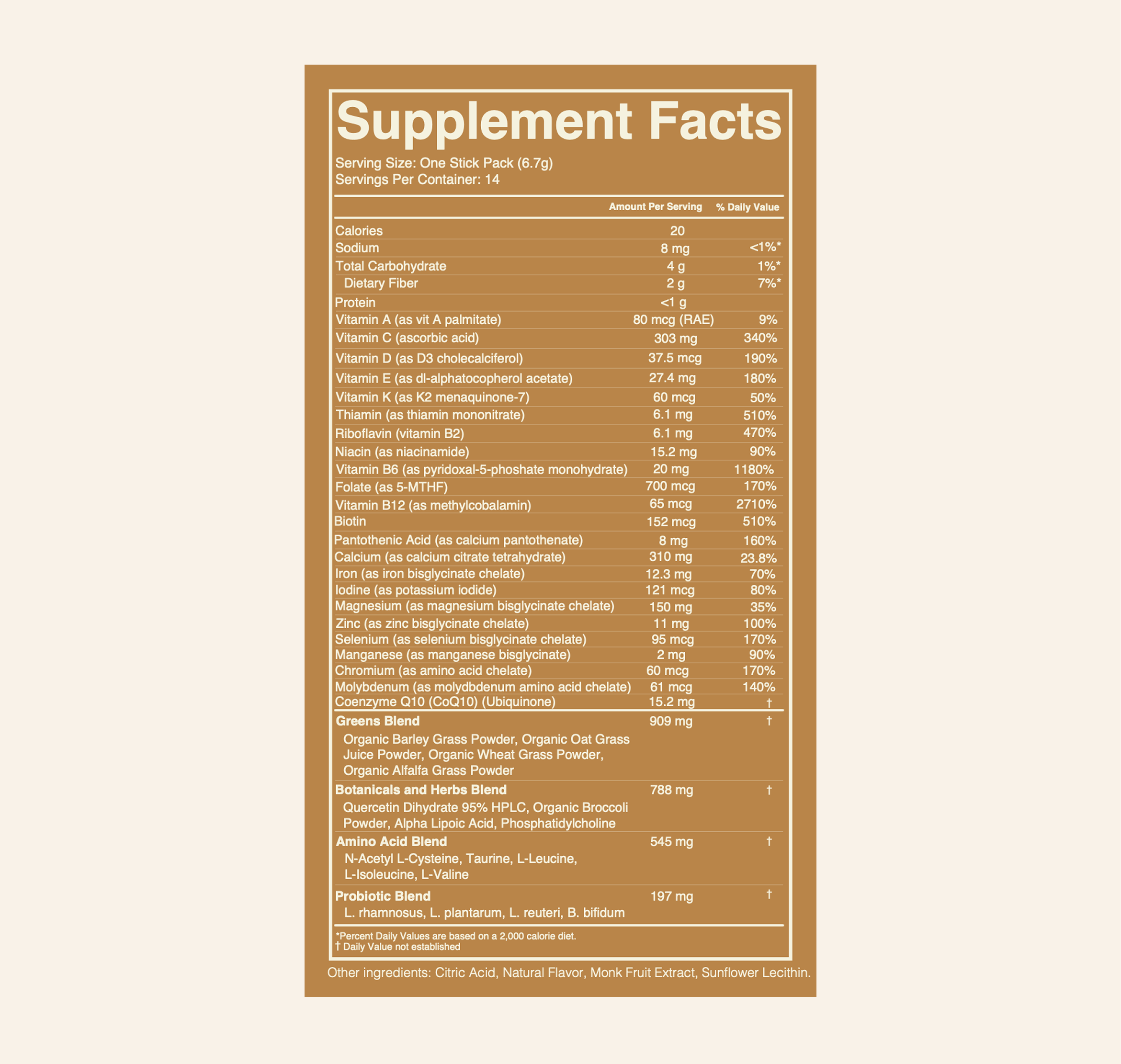 DailyBasis Cycle Routine Balance supplement facts box detail view